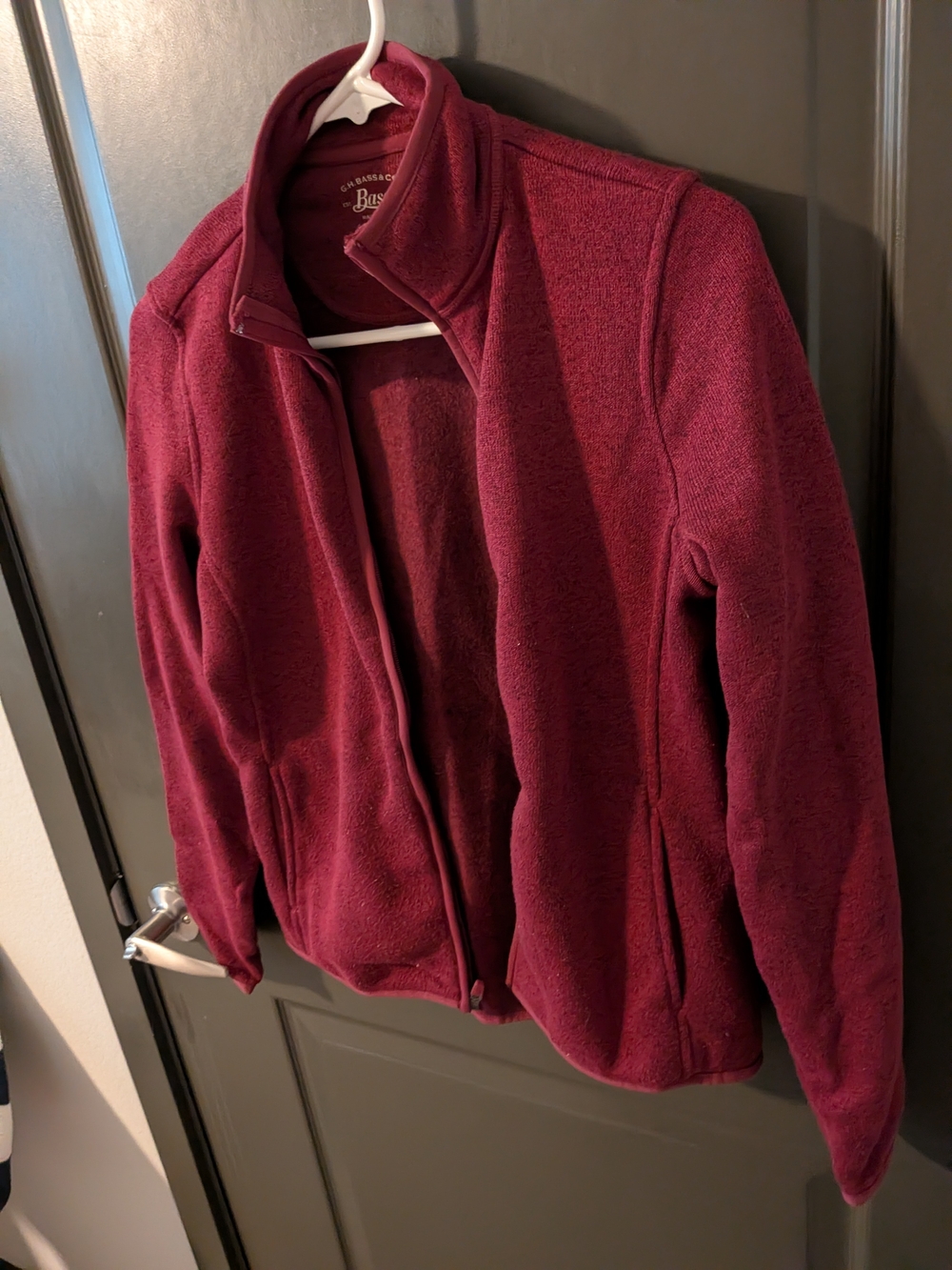 G.H. Bass & Co. Raspberry Fleece Full-Zip Jacket - Picture 4 of 5